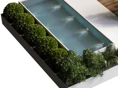 Landscape Furniture  pool 01 3D model