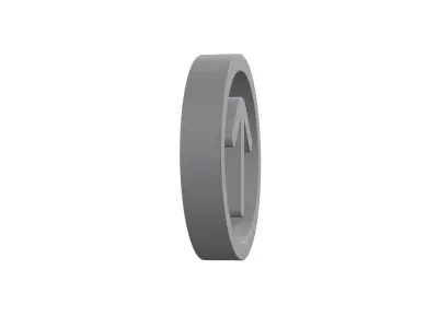 3d arrow circle up Low-poly 3D model