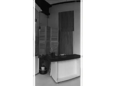 Mirror for Barber Shop with LED Stripe 3D model