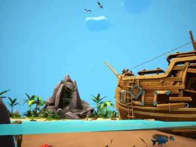 Pirates Story Low-poly 3D model
