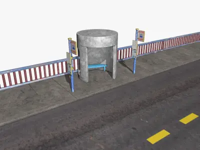 Bus Stop 3D model