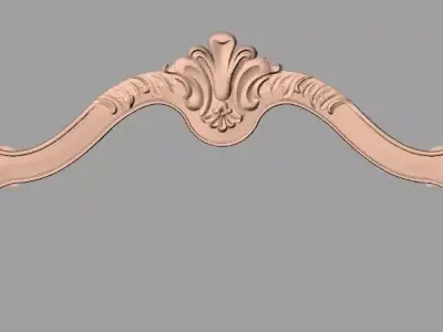 Door flower 3D relief STL Model for CNC woodworking carving E276 3D model