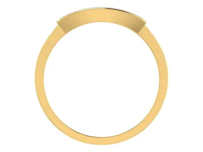 Light Weight Yellow Gold Diamond Ring  -ZA RN 4198 3D print model