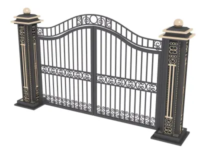European style iron gate 3D model