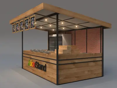 Juice Stand For Outdoor And Indoor Shopping Malls 3D model