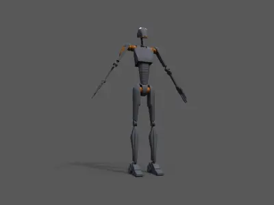Commando Droid Low-poly 3D model