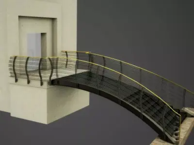 Steel bridge 3D model