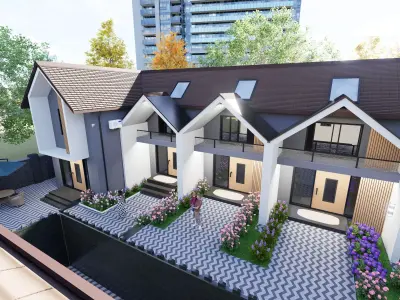 Modern Houses cottage 3D model