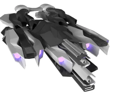 Mothership Spaceship Sci-Fi Game Model 3D  3D model