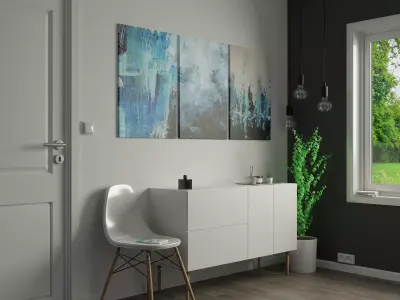 Low-poly modern interior  Low-poly 3D model