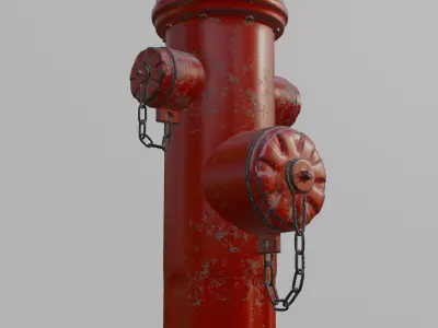 Damaged Fire Hydrant  3D model