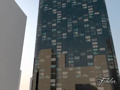 Building tall with squares Low-poly 3D model