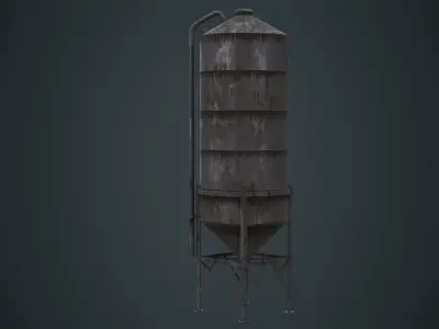 Silo 2D Low-poly 3D model