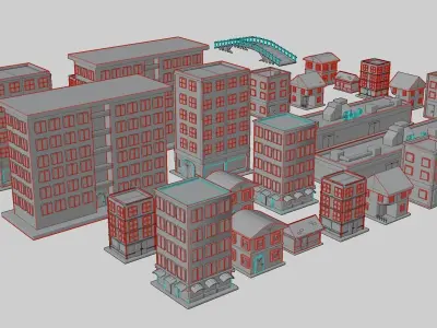 Low Poly Home Pack Free low-poly 3D model