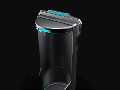 Sci Fi Liquid Cylinder 3D model get