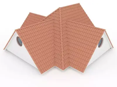Realistic Roof Shingles 9 3D model