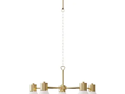 FLGBU Candelabrum 5-arm brass glass 3D model