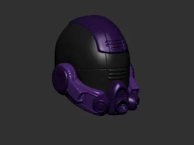 helmet high poly sculpt 3d printable  3D model 177