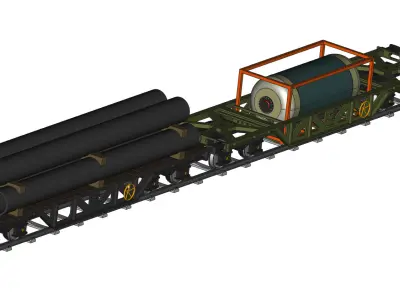 RAIL CARS PACK  and CARGO STL and STP CAD 3D print model