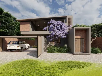 Revit modern house 3D model