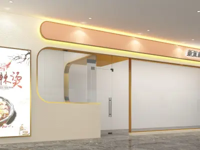 Restaurant door head 3D model