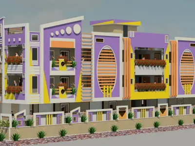 Exterior  architecture appartment 3D print model