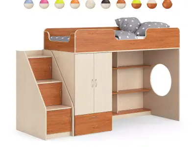 Legenda K03 and LY11 childrens modular bed 3D model