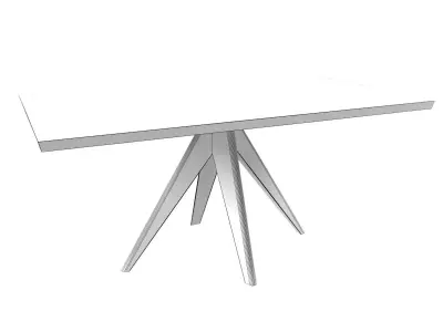Noa 160 Rectangular Dining Table 3D model