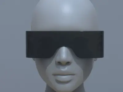 Fashion sci fi sun glasses 3D model