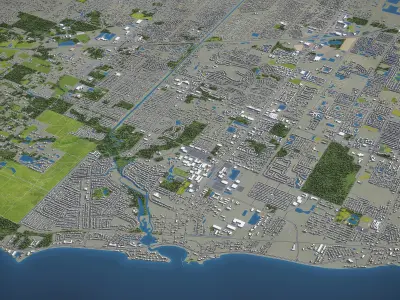 Melbourne - Florida Low-poly 3D model