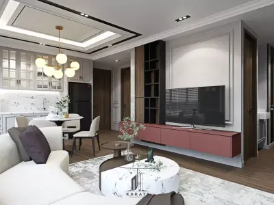 Design Living Room Modern Low-poly 3D model