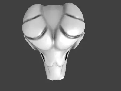 Stone Ram Head Free low-poly 3D model