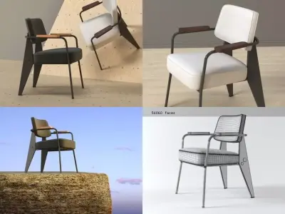 Fauteuil Direction  1951 3D model