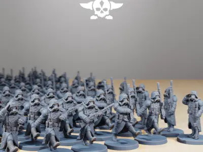 Grimguard Marching Poses 3D print model