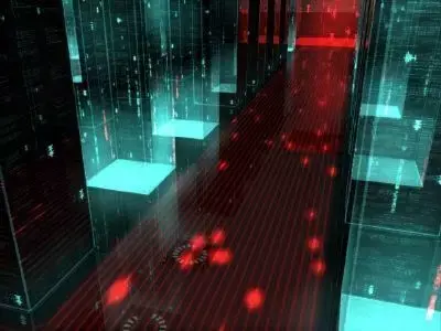 City futuristic with lights 3D model