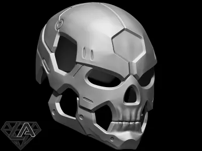Sci-fi skull custom helmet  3D print model