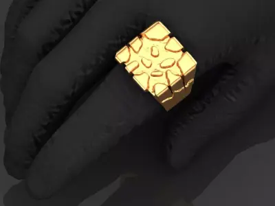 MENS WOMENS NUGGET RING 3D print model