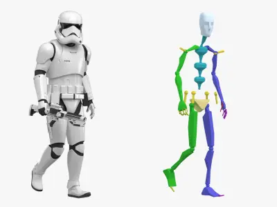  Star Wars First Order Stormtrooper Rigged 