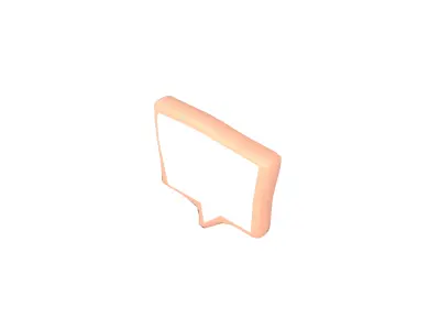 Speech Balloon v6 004 Low-poly 3D model