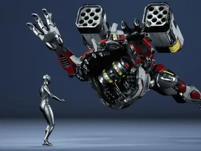 Sci-Fi Frog Low-poly 3D model