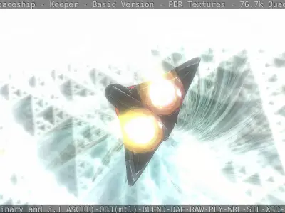 Spaceship  - Keeper - Basic Version Low-poly 3D model