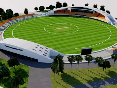 Guanggong International Cricket Stadium - China 3D model