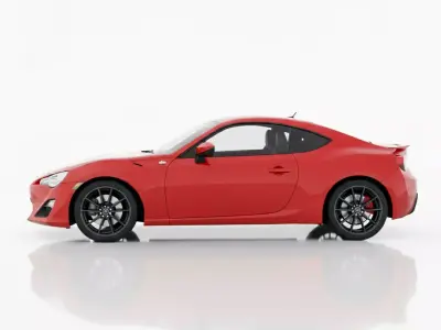 High Fidelity Toyota GT86 Sports Coupe Low-poly 3D model