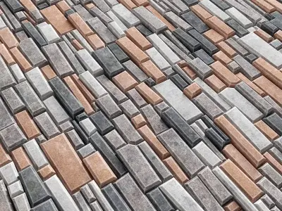 Paving brick bevel 3D model