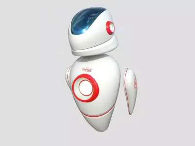 Flying Robot 08 Medic Doctor - Character SciFi Design Low-poly 3D model