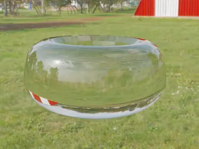 Glass bowl and chair  Free low-poly 3D model