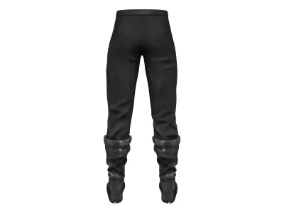 Medieval Long Pants And Boots Low-poly 3D model