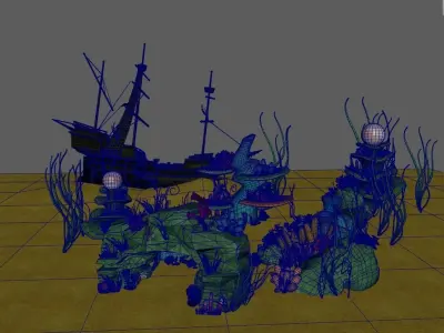 Ocean cartoon 3D model