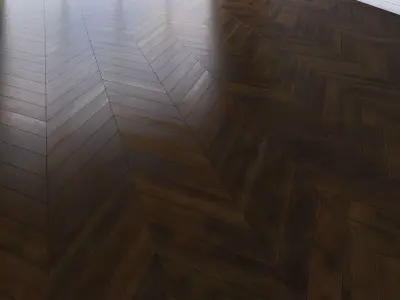 Parquet chevron classic dark Floor Low-poly 3D model