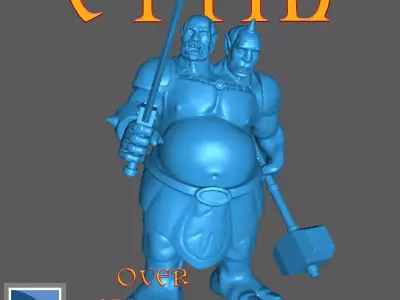 Ettin - Two-Headed Ogre Free 3D print model